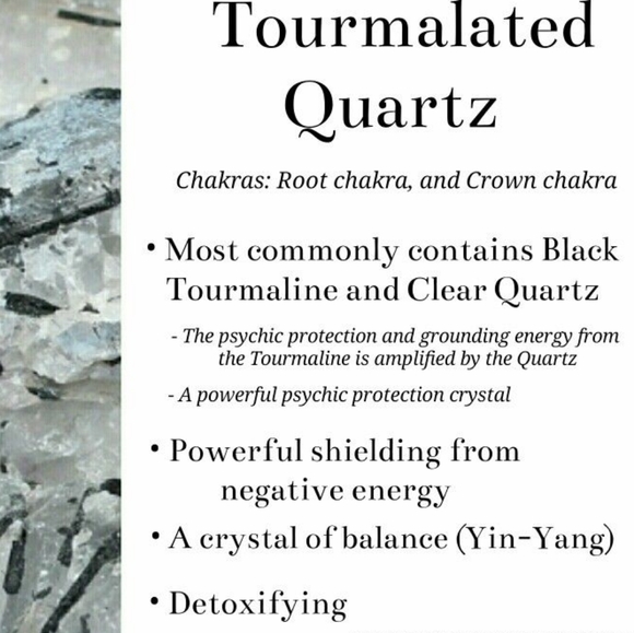 Black Tourmaline in Quartz Bracelet 🖤🤍 - Picture 3 of 3